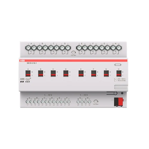 ABB KNX SD/S8.16.1 Switch-/Dim Actuator, 8-fold, 16 A, MDRC 3