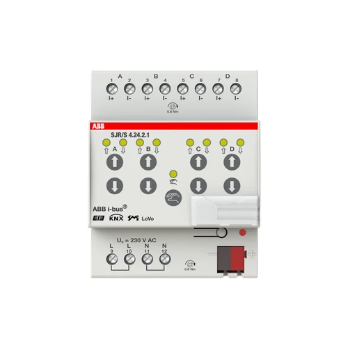 ABB KNX SJR/S4.24.2.1 SMI Blind/Roller Shutter Actuator, LoVo, 4-fold, MDRC