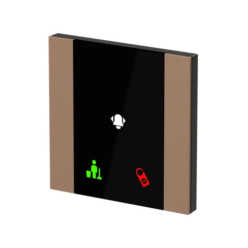 ABB YUA/U1.0.1-MB KNX Yurika Control Element 1/2-fold Room Outside Panel (Mocha Brown) 2