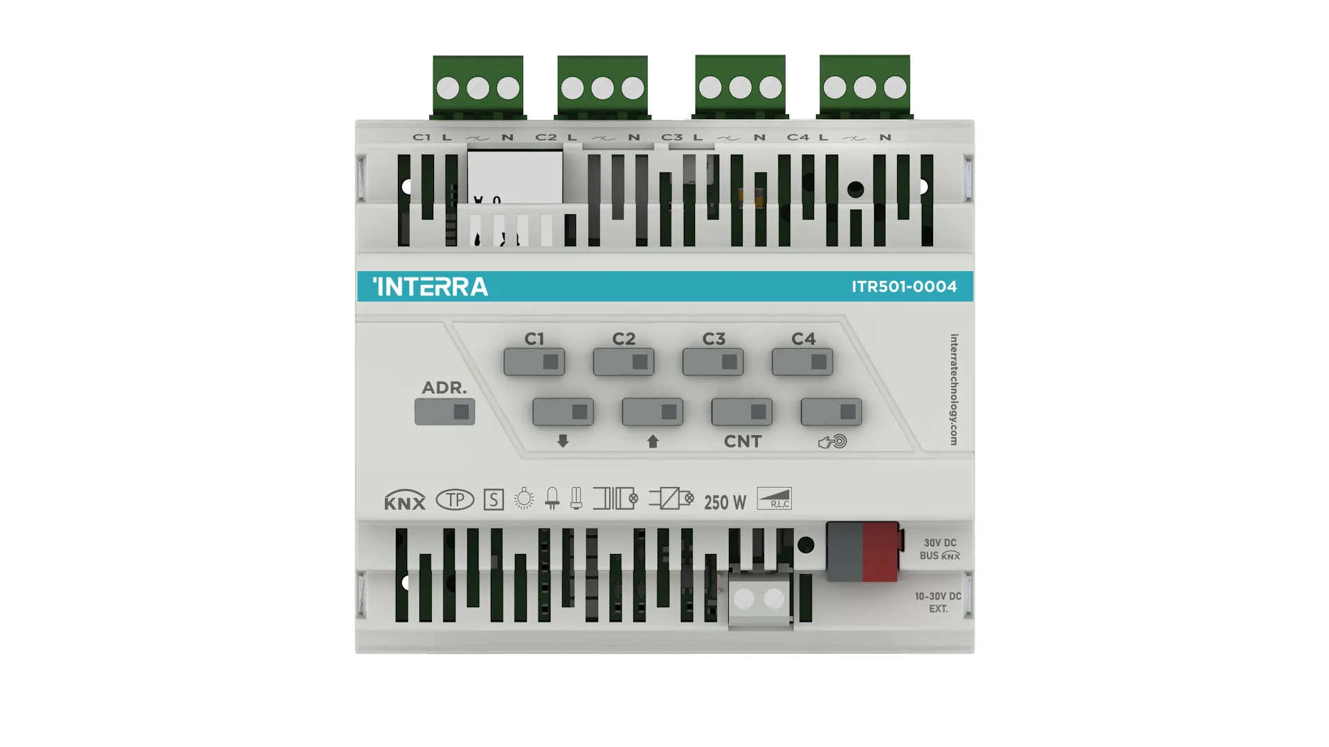ITR501-0004 Interra KNX 4-Channel Universal Dimmer 250W 1