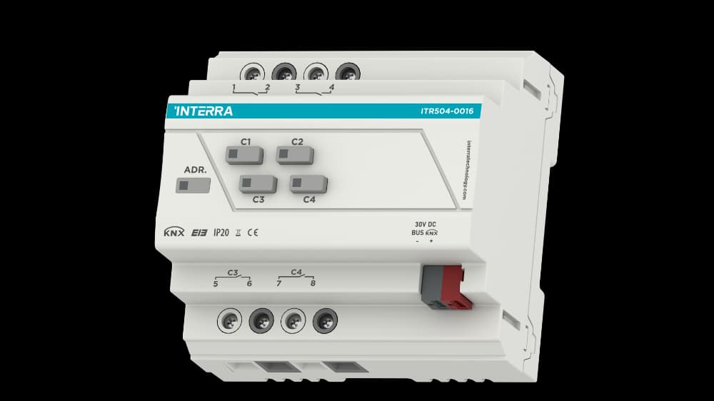 ITR504-0016 Interra KNX 4-Channel Combo Actuator 16A 2