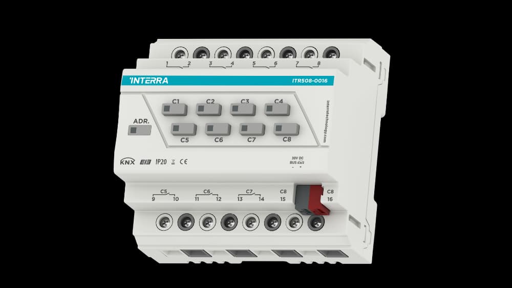 ITR508-0008 Interra KNX 8-Channel Combo Actuator 16A 3